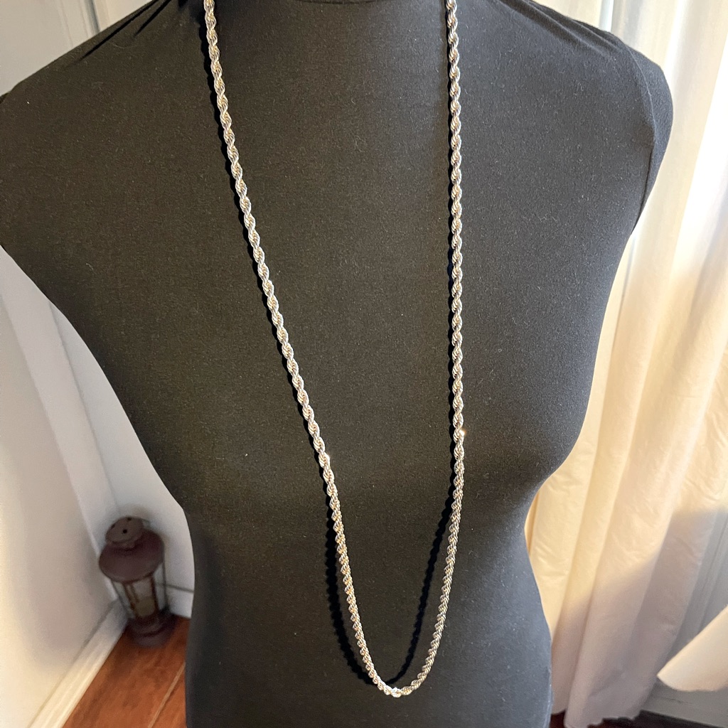 31" Continuous Silver Neckless